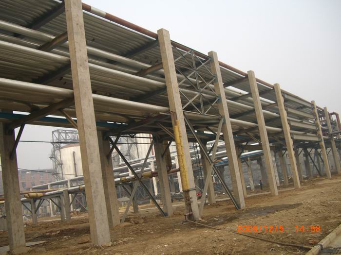 某氧化铝公司三期工程工艺管道架设